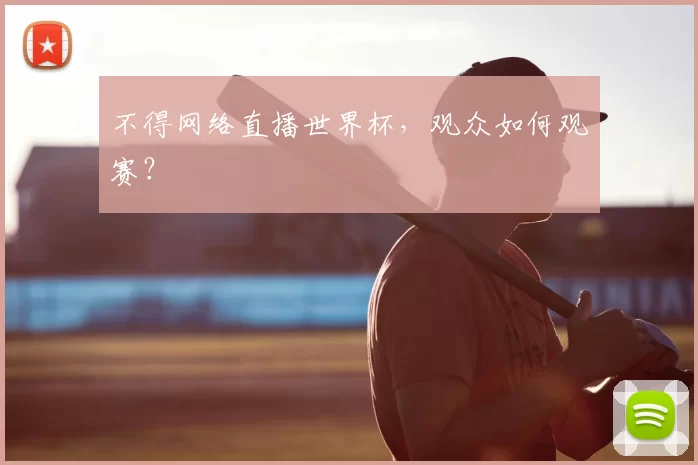 不得网络直播世界杯,观众如何观赛?